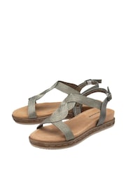 Dunlop Grey T-Bar Buckle Strap Sandals - Image 2 of 4
