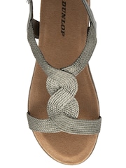 Dunlop Grey T-Bar Buckle Strap Sandals - Image 4 of 4
