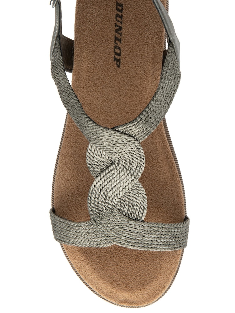 Dunlop Grey T-Bar Buckle Strap Sandals - Image 4 of 4