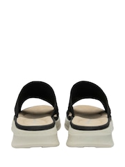 Dunlop Black Elasticated Mules Wedge Sandals - Image 3 of 4