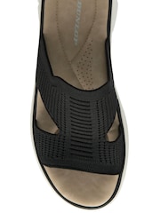 Dunlop Black Elasticated Mules Wedge Sandals - Image 4 of 4