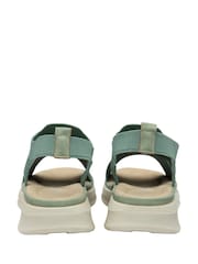 Dunlop Green Elasticated Wedge Sandals - Image 3 of 4