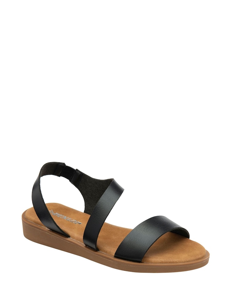 Dunlop Black Twin Strap Buckle Sandals - Image 1 of 4