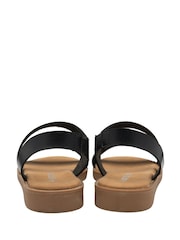 Dunlop Black Twin Strap Buckle Sandals - Image 2 of 4