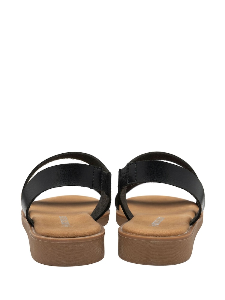 Dunlop Black Twin Strap Buckle Sandals - Image 2 of 4