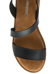 Dunlop Black Twin Strap Buckle Sandals - Image 4 of 4
