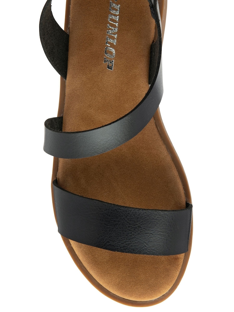 Dunlop Black Twin Strap Buckle Sandals - Image 4 of 4