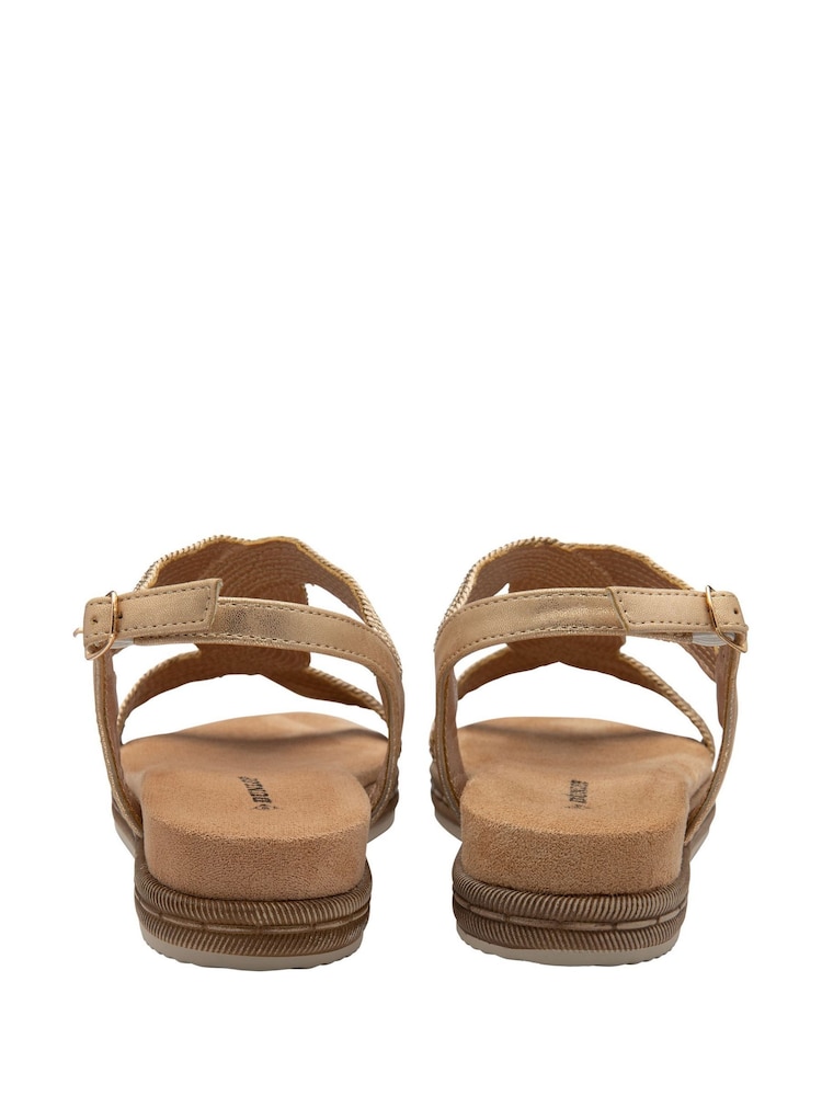 Dunlop Brown T-Bar Buckle Strap Sandals - Image 3 of 4