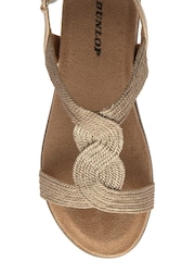 Dunlop Brown T-Bar Buckle Strap Sandals - Image 4 of 4