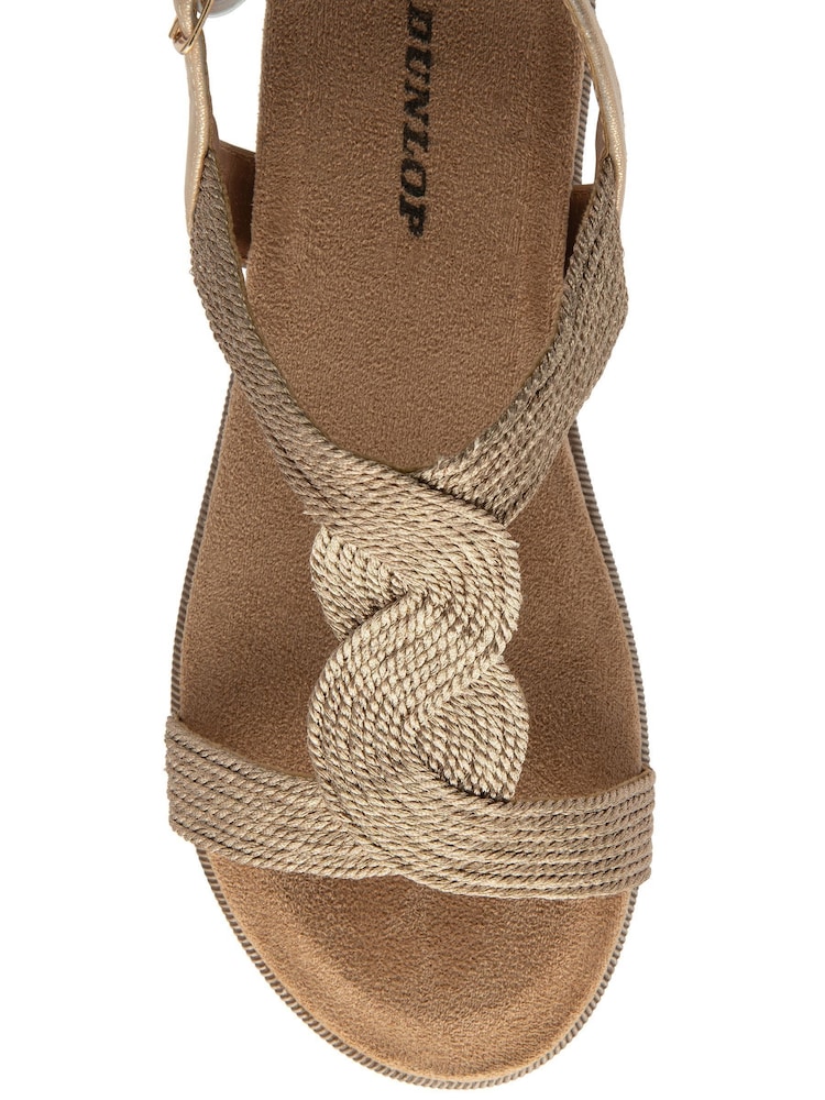 Dunlop Brown T-Bar Buckle Strap Sandals - Image 4 of 4