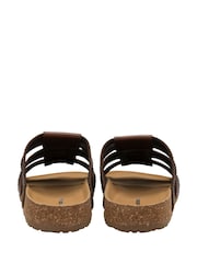 Dunlop Brown Mens Leather Mules - Image 3 of 4