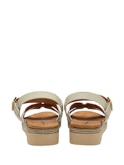 Dunlop White Twin Strap Buckle Sandals - Image 3 of 4