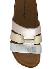 Dunlop Metallic Leather Multi-Strap Mules Sandals - Image 4 of 4