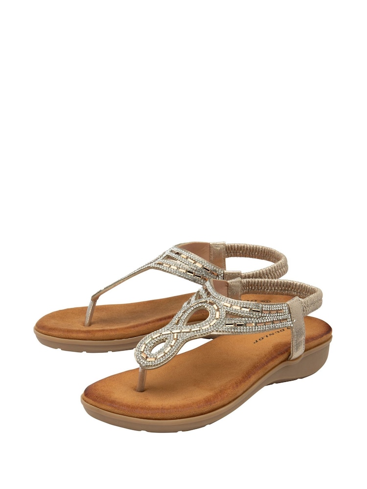 Dunlop Gold Tear-Drop Sandals - Image 2 of 4