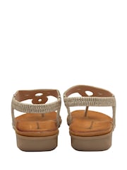 Dunlop Gold Tear-Drop Sandals - Image 3 of 4