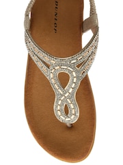 Dunlop Gold Tear-Drop Sandals - Image 4 of 4