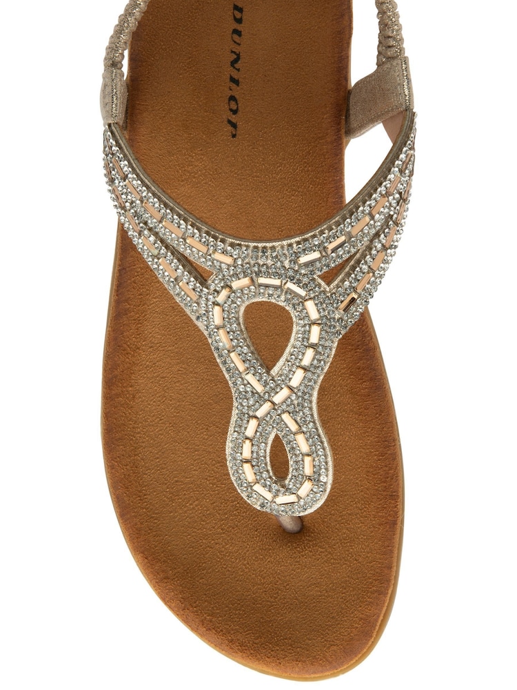 Dunlop Gold Tear-Drop Sandals - Image 4 of 4