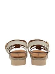 Dunlop White Twin Strap T-Bar Buckle Sandals - Image 3 of 4