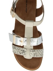 Dunlop White Twin Strap T-Bar Buckle Sandals - Image 4 of 4
