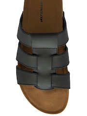 Dunlop Black Mens Leather Mules - Image 2 of 4