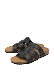Dunlop Black Mens Leather Mules - Image 4 of 4