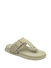 Dunlop Green Toe-Post Footbed Sandals - Image 1 of 4