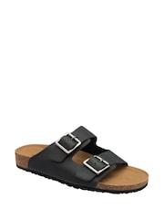 Dunlop Black Mens Leather Mules - Image 1 of 4