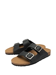 Dunlop Black Mens Leather Mules - Image 2 of 4
