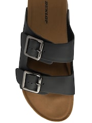 Dunlop Black Mens Leather Mules - Image 4 of 4