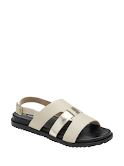 Dunlop Cream Leather Upper Sandals - Image 1 of 4