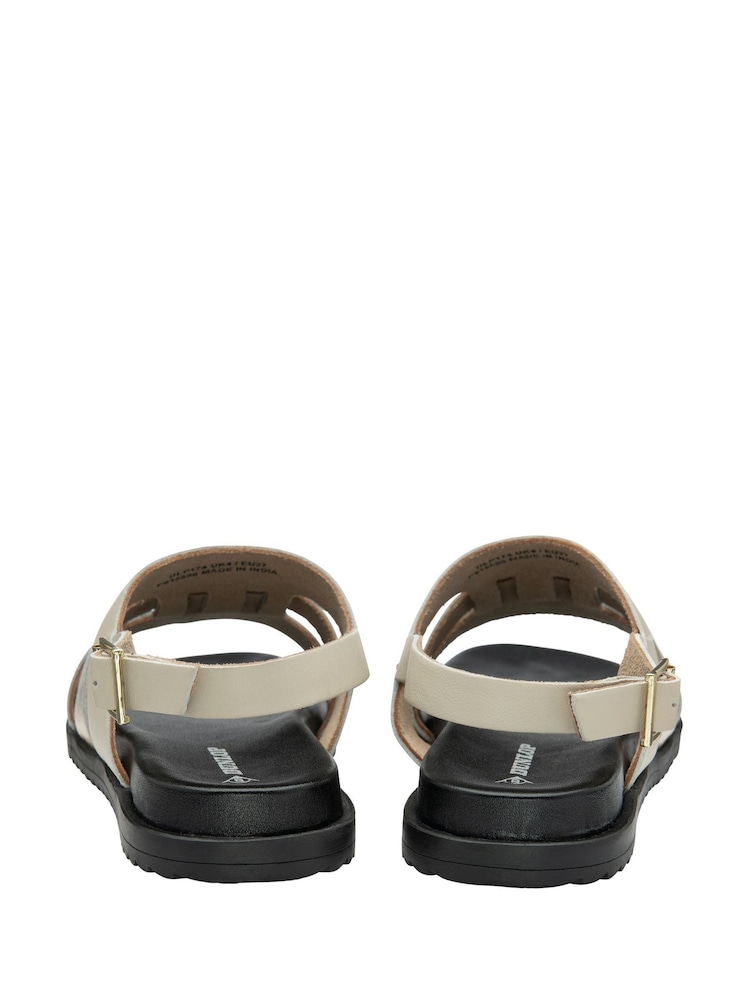 Dunlop Cream Leather Upper Sandals - Image 3 of 4