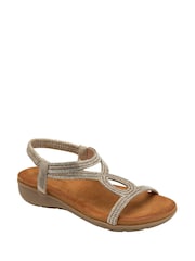 Dunlop Gold Tear-Drop Elasticated Sandals - Image 1 of 4