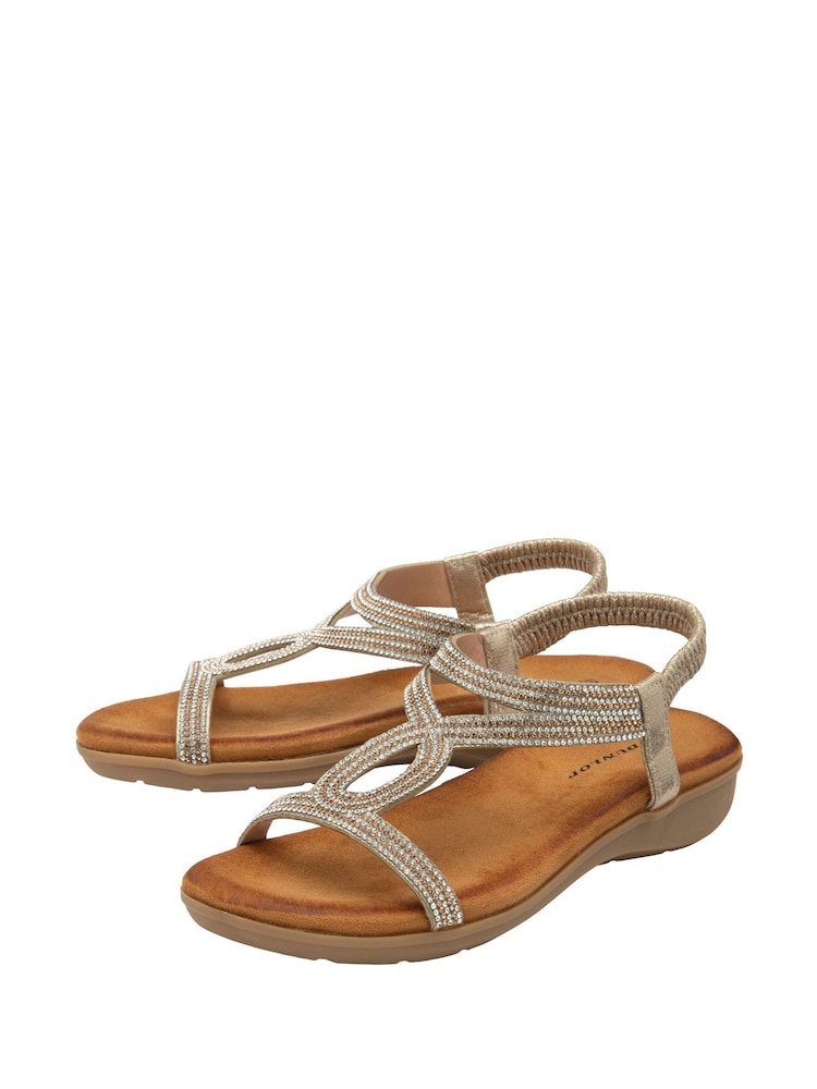 Dunlop Gold Tear-Drop Elasticated Sandals - Image 2 of 4