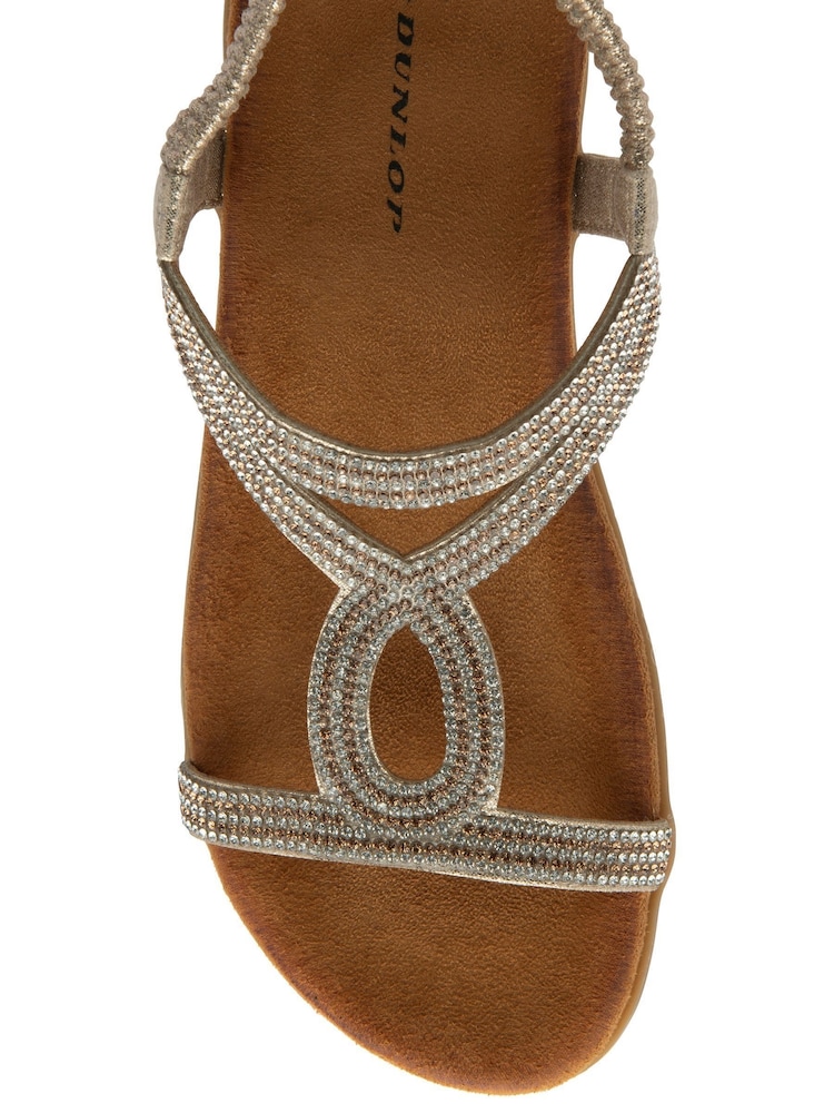Dunlop Gold Tear-Drop Elasticated Sandals - Image 4 of 4