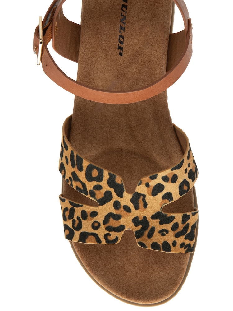 Dunlop Brown Twin Strap Buckle Sandals - Image 4 of 4