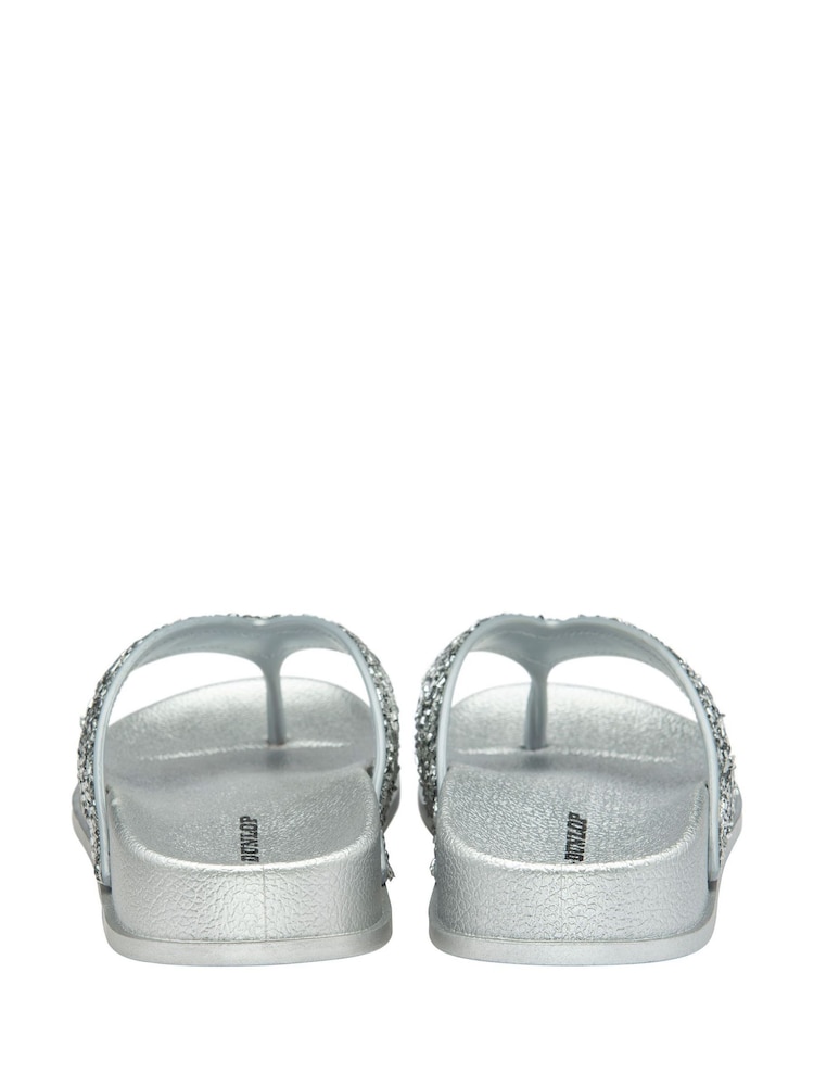 Dunlop Silver Toe-Post Sandals - Image 3 of 4