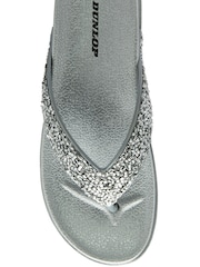 Dunlop Silver Toe-Post Sandals - Image 4 of 4