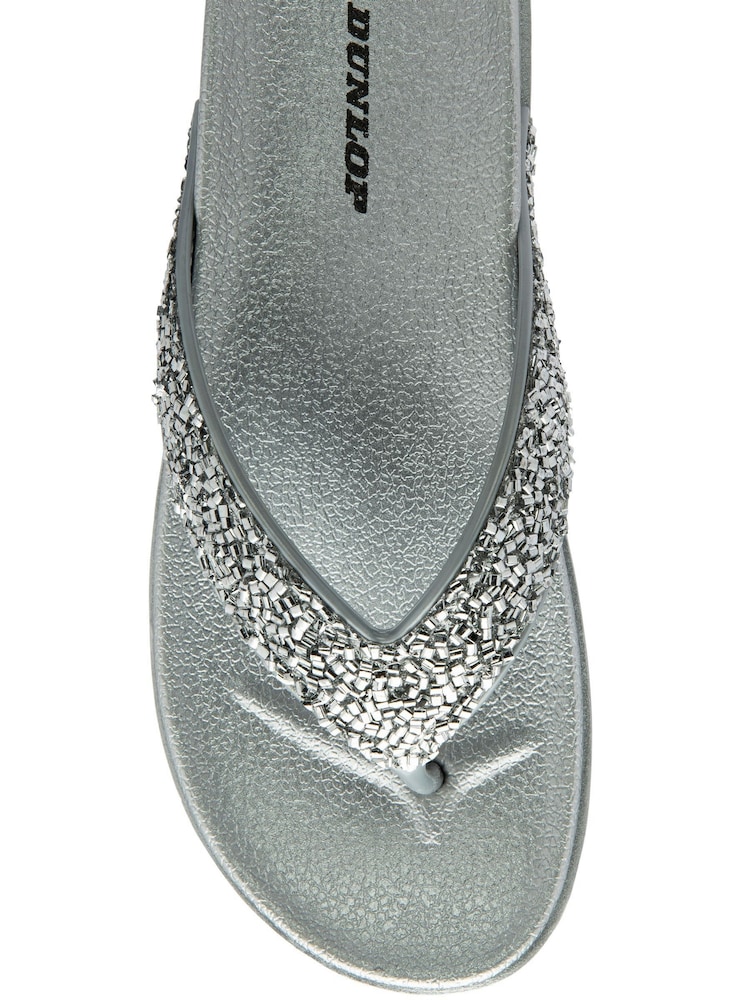 Silber - Dunlop Toe-Post Sandals - Bild 4 von 4 Silber - Dunlop Toe-Post Sandals - Bild 4 von 4