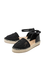 Dunlop Black Ankle Strap Flatform Shoes - Image 2 of 4