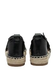 Dunlop Black Ankle Strap Flatform Shoes - Image 3 of 4