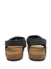 Dunlop Black Mens Leather Sandals - Image 3 of 4