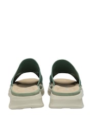 Dunlop Green Elasticated Mules Wedge Sandals - Image 3 of 4