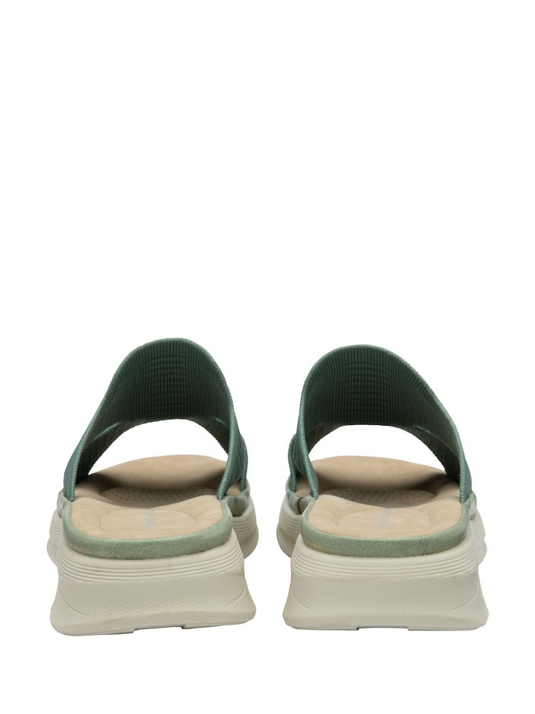 Vert - Sandales compensées Dunlop Mules élastiques - Image 3 of 4