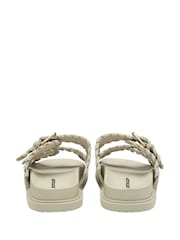Dunlop Green Twin Strap Buckle Footbed Sandals - Image 3 of 4