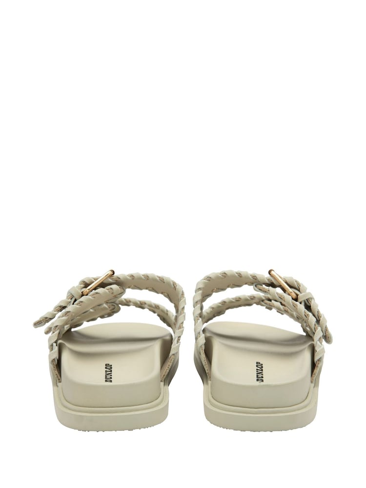 Dunlop Green Twin Strap Buckle Footbed Sandals - Image 3 of 4