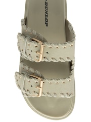 Dunlop Green Twin Strap Buckle Footbed Sandals - Image 4 of 4