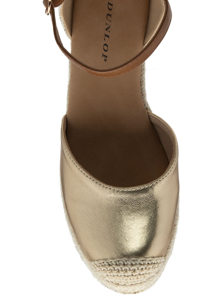 Dunlop Gold Wedge Shoes - Image 4 of 4