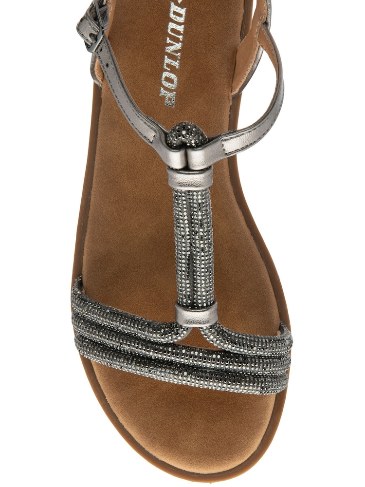Dunlop Grey T-Bar Buckle Sandals - Image 4 of 4