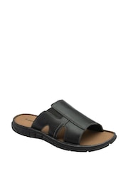 Dunlop Black Mens Leather Mules - Image 1 of 4