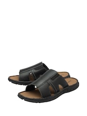 Dunlop Black Mens Leather Mules - Image 2 of 4